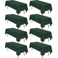 thumbnail image 1 of 8 Pack Polyester Tablecloth 60 x 126 Inch Hunter Green Tablecloth for 8 Ft Rectangle Tables,Stain and Wrinkle Resistant Washable Fabric Table Covers Polyester Table Clothes for Wedding Parties Banque, 1 of 16