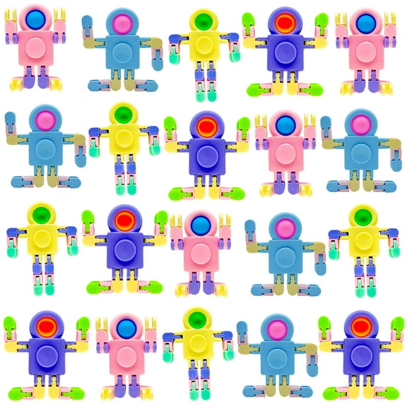 8 Pack Pop Fidget Spinners Party Favors Supplies Prizes for Kids Adults,Sensory Fidget Toys Deformable DIY Chain for Its Stress Relief Easter Basket fillers Pinata Goodie Bag Stuffers Birthday Gifts