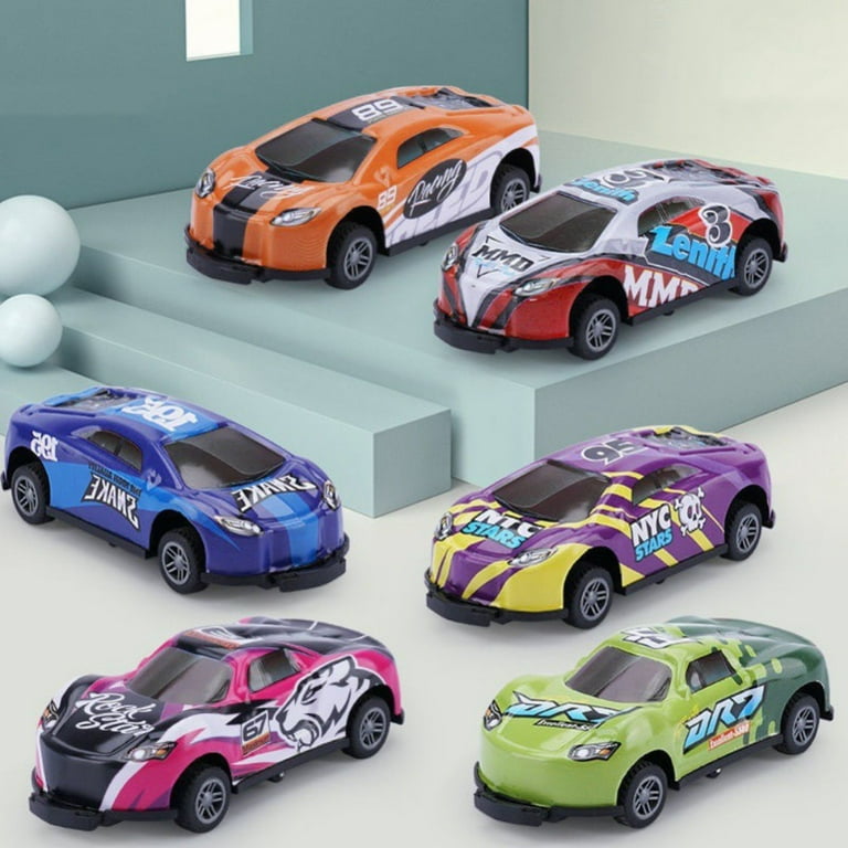 Eleanos Pack Pull Back Cars, Friction Mini Toy Cars, Fun Race