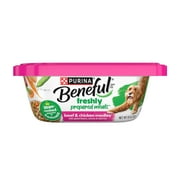 Purina Beneful Dog Food Freshly Prepared Meals Beef and Chicken Medley with Green Beans Carrots and Wild Rice