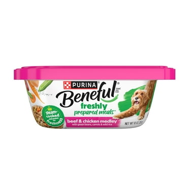 Purina Beneful Dog Food Freshly Prepared Meals Beef and Chicken Medley with Green Beans Carrots and Wild Rice
