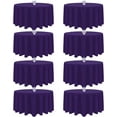 thumbnail image 1 of 8 Pack Purple Round Tablecloth 90 Inch Round Table Cloth, Wrinkle Resistant and Washable Tablecloth Polyester Fabric Table Cloth Round Cover for Dining Wedding Banquet Party, 1 of 11
