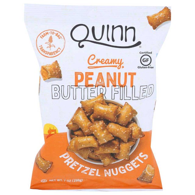 (8 Pack) Quinn GlutenFree Peanut Butter Nugget Pretzels, 7 Oz