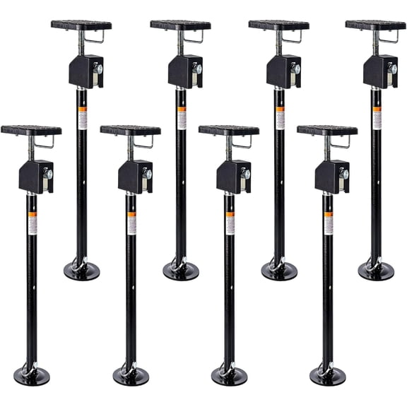 8 Pack RV Slide Out Support Jacks 40000 lb Stabilizer 21-49 In Drill and Hand Crank