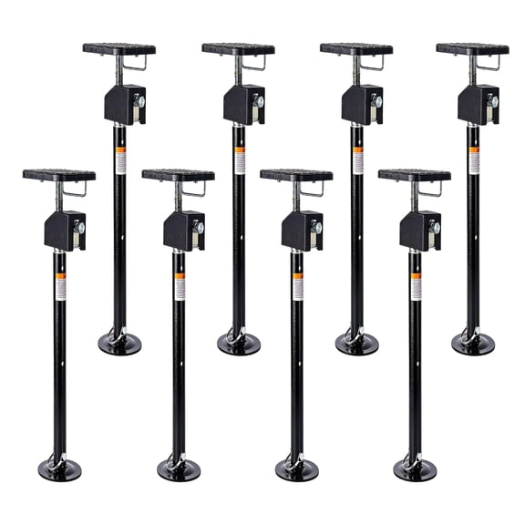 8 Pack RV Slide Out Supports Jack with a Flat Top Support Block, RV Stabilizer Jacks Supports Up to 40,000lbs, 21"-49" Quick-Lift Adjustable - Drill & Hand Crank Compatible for Campers & RVs