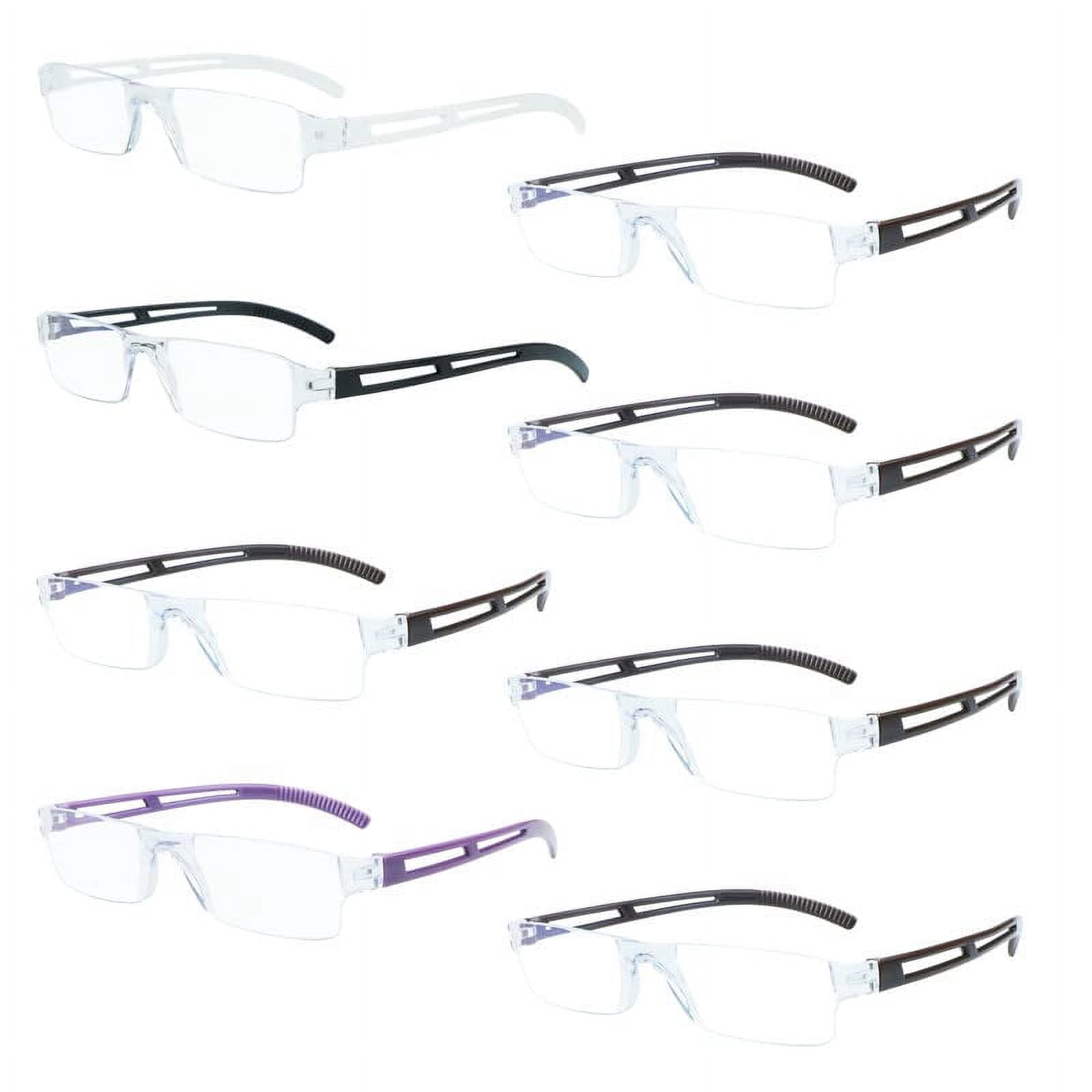 8 Pack Reading Glasses, Blue Light Blocking Computer Reading Glasses for Women and Men, Anti Glare Lightweight Readers (4 Color+4 Brown,+2.25)
