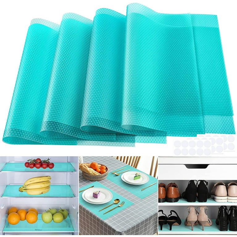 Refrigerator Liners Mats with Washable,Fridge Mats Can Be Cut Cabinet  Drawer Shelf Liner for Shelves