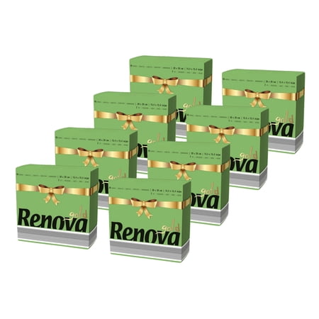 (8 Pack) Renova Green Luncheon Paper Napkins, 15.6 in, 40 Count