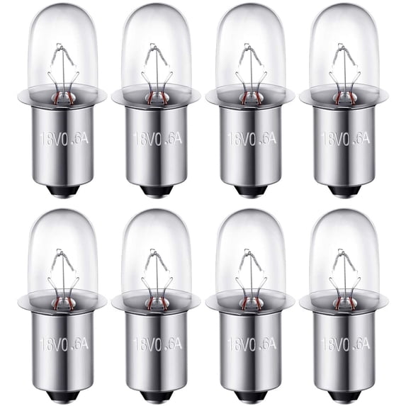 8 Pack Replacement Bulbs for Flashlights Worklights, Ryobi 18V ...