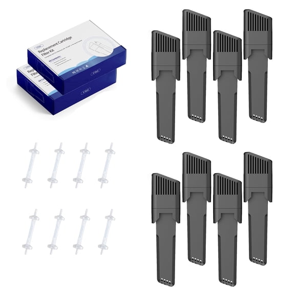 8-Pack Replacement Filter Kit for SoClean 2 Machine SC1200, Includes 8 Cartridge Filters & 8 Check Valves