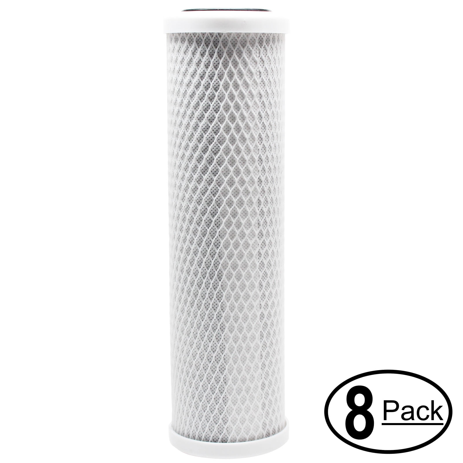 8-Pack Replacement for GE GX1S01R Activated Carbon Block Filter - Universal 10 inch Filter for GE SINGLE STAGE DRINKING WATER FILTRATION UNIT - Denali Pure Brand