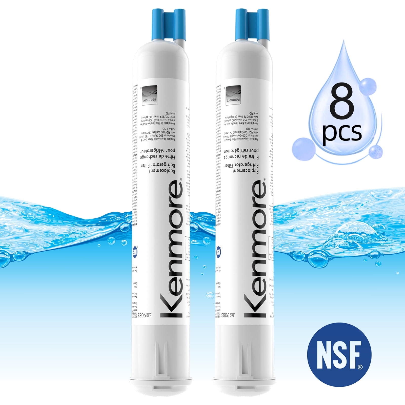 8 Pack Replacement Kenmore 9083 Refrigerator Cartridge Water Filter