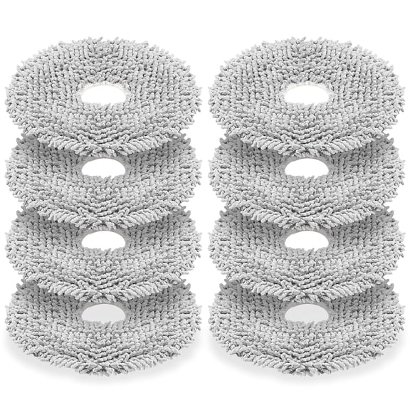 8 Pack Replacement Mop Pads Compatible with iRobot Roomba Plus 405 Combo / 505 Combo / 507 Combo Robot Vacuum Cleaner, Reusable & Washable Microfiber Mop Cloth Refill