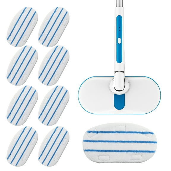 8 Pack Replacement Steam Mop Pads Compatible PurSteam ThermaPro 10-in-1