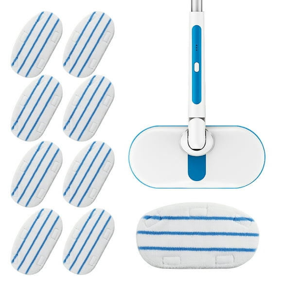 8 Pack Replacement Steam Mop Pads Compatible PurSteam ThermaPro 10-in-1