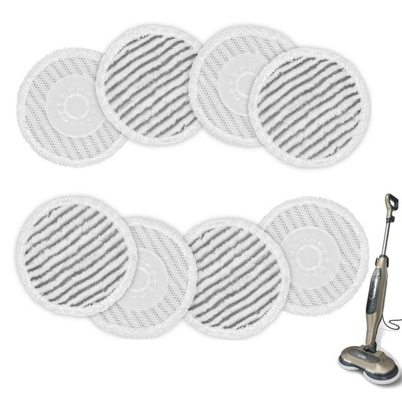 8 Pack Replacement Steam Mop Pads for Shark S8201 S8001 S7001 S7201 S7000AMZ S7000 S7005 S7020 S7001C Steam Mop,Steam & Scrub All-in-One Scrubbing and Sanitizing,Dirt Grip Scrub Washable Pad