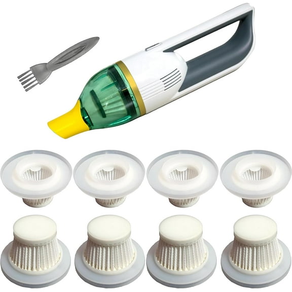8 Pack Replacement filters for Handheld Portable Vacuum, AS-SEEN-ON-TV, Helps Remove Dust, and Allergens, and helps Keep your Duck Working its Best