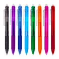 8 Pack Retractable Erasable Gel Pens Clicker Fine Point 0.7mm, Make