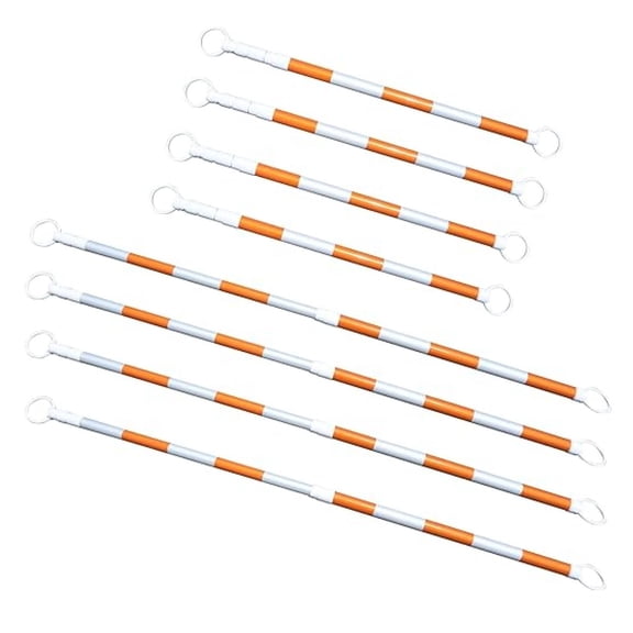 8 Pack Retractable Traffic Cone Bars, 4Ft to 8.8Ft Expandable Cone Bars for Road Construction, Parking Lots(Cone Not Included)