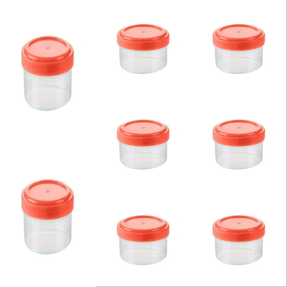 8 Pack Reusable Freezer Containers with Lids - Airtight Leakproof Plastic Storage for Sauces, Dips, Dressings, Clear Food Containers