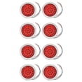 thumbnail image 1 of 8 Pack Round LED Trailer Tail Lights Red 24 LED Flange Mount Waterproof Chrome 4 Inch Brake Stop Turn Lights, 1 of 5