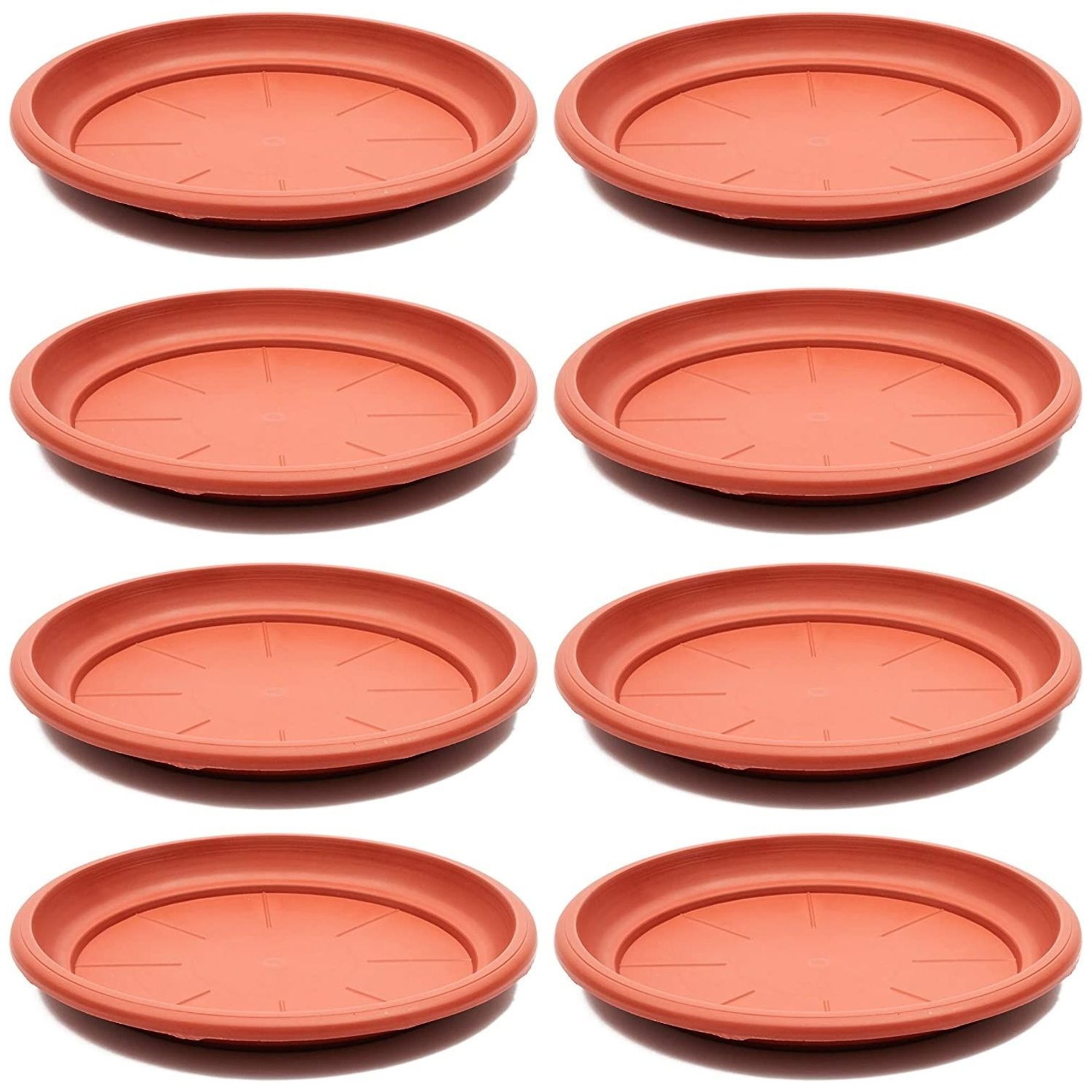 Dollhouse Circular Terracotta Plant Pots Set - 1:12 Scale Miniature Garden Accessory, Handmade Clay, 2 Pieces