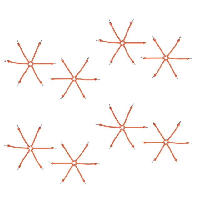 8 Pack Rubber Spider Bungee for Semi Truck Tires 221/2″ & 241/2