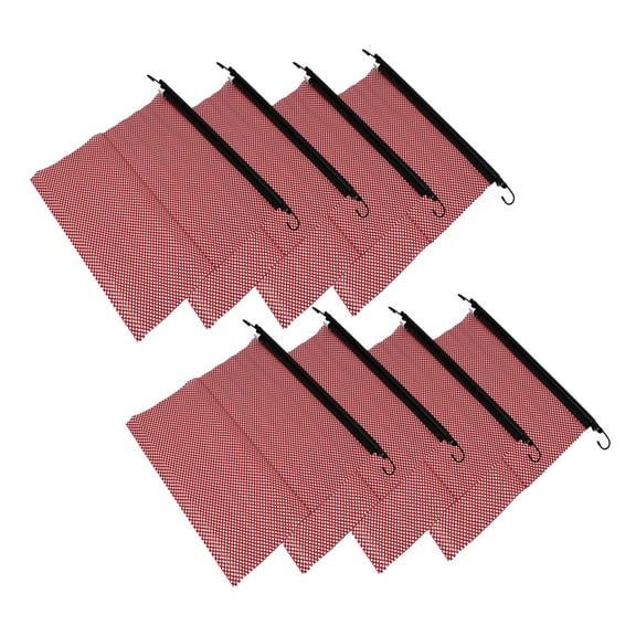 (8 Pack) Safety Flag w/ Rubber Bungee and Jersey Mesh Construction - Red - 18" x 18"