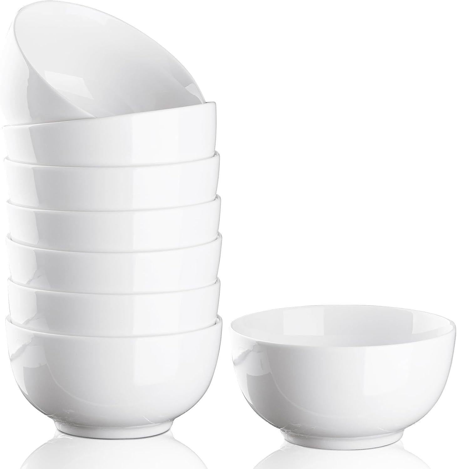 8 Pack Salad Bowls Set, 10 Ounce Porcelain Serving Bowls for Kitchen, Bowl Sets for Salad Soup Pasta Fruits, Mixing Bowls