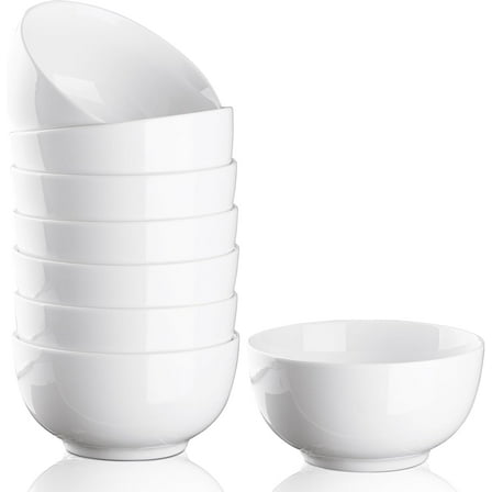 8 Pack Salad Bowls Set, 10 Ounce Porcelain Serving Bowls for Kitchen, Bowl Sets for Salad Soup Pasta Fruits, Mixing Bowls
