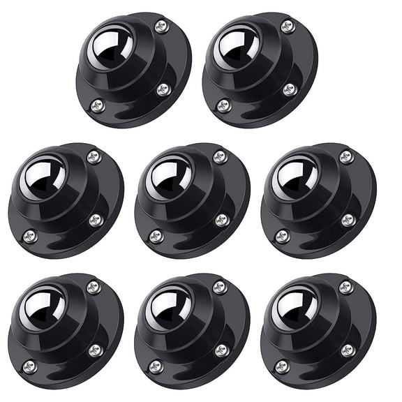 8 Pack Self Adhesive Caster Wheels 1 Inch for Furniture, Load Capacity 28LBS Per Wheel, Low Profile Swivel Wheels for Small Appliance Storage Box