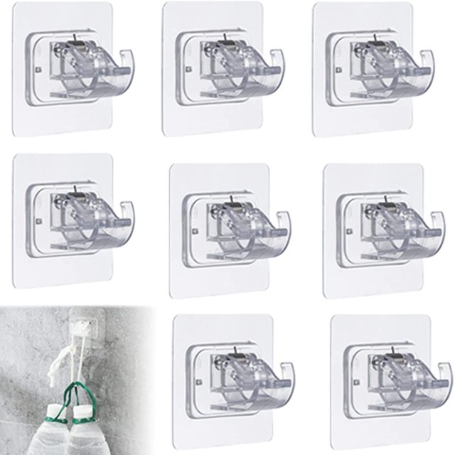 8 Pack Self Adhesive Curtain Rod Bracket, Command Curtain Rod Hooks