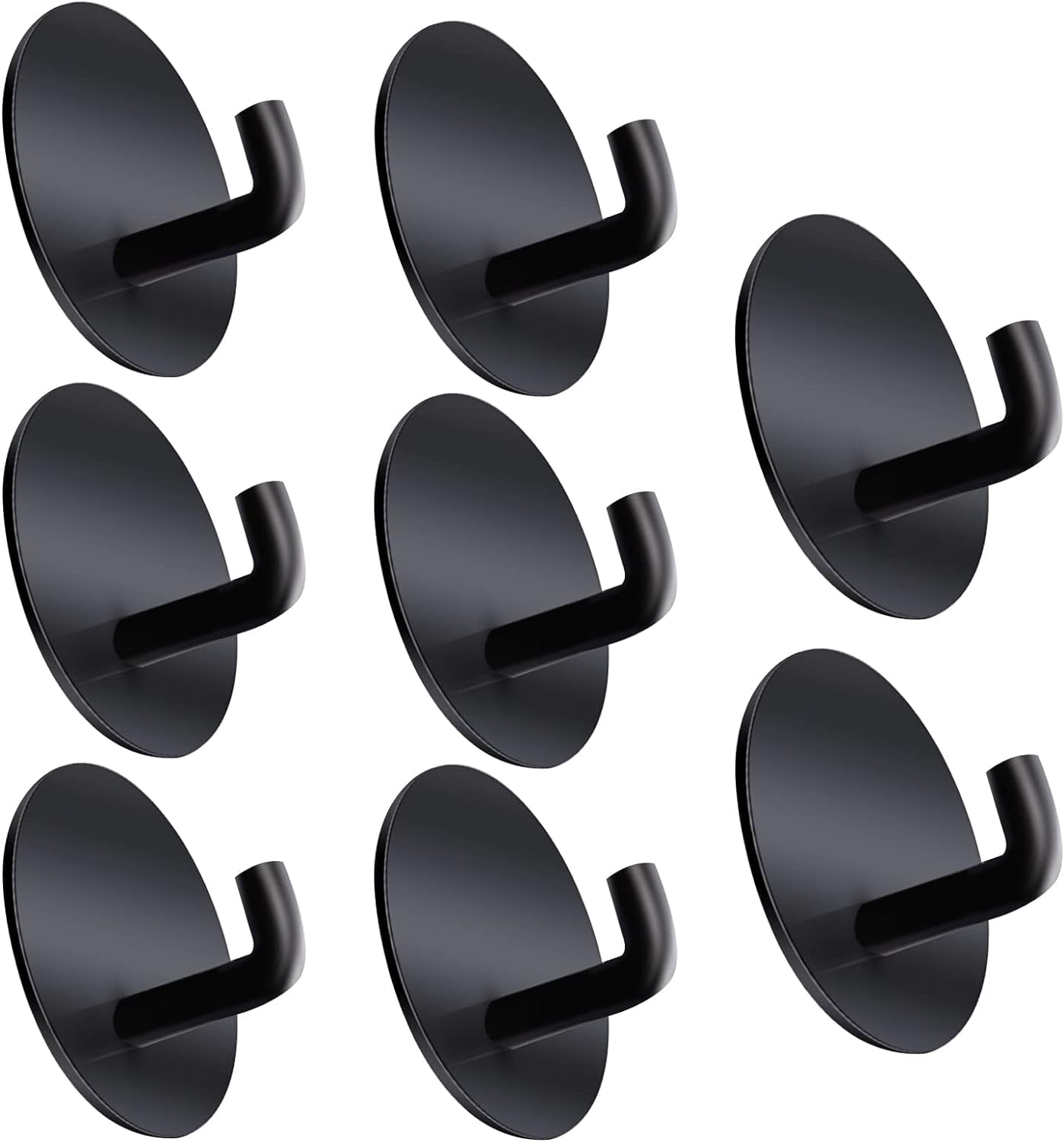 8 Pack Self Adhesive Hooks Heavy Duty Wall and Door Hooks in Waterproof Stainless Steel