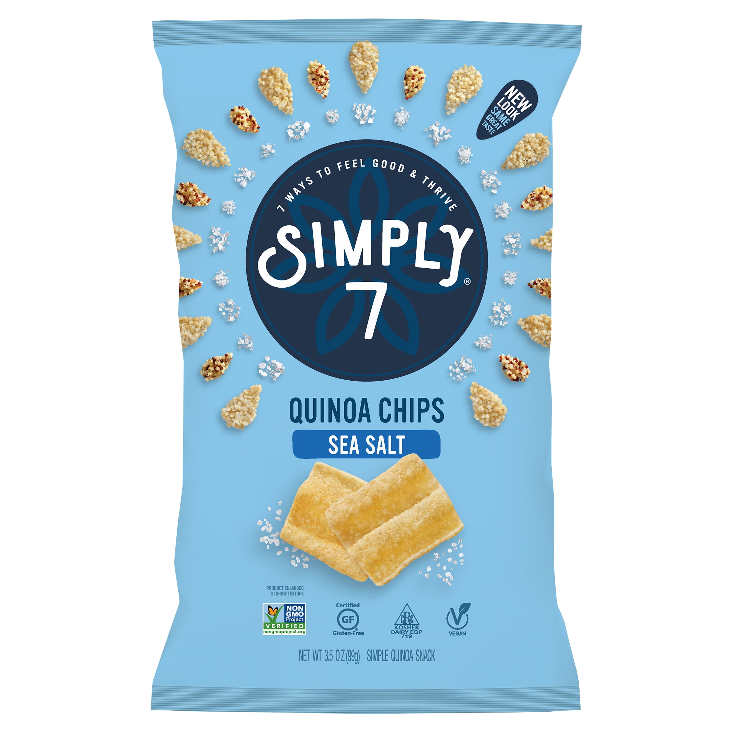 (8 Pack)Simply 7 Sea Salt Quinoa Chips, 3.5 oz