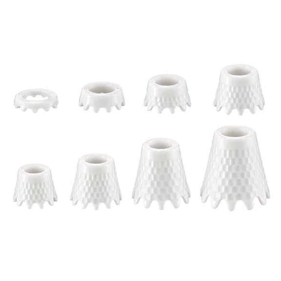 8 Pack Simulator Golf Tees, 1/4 to 2 in ABS Plastic Golf Tees with Beer Bottle and Loop Shapes, Honeycomb Textured Mat Tee Set for Indoor Simulation, Driving Range, Practice Mats
