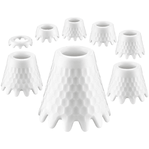 8 Pack Simulator Golf Tees, 1/4 to 2 in ABS Plastic Golf Tees with Beer Bottle and Loop Shapes, Honeycomb Textured Mat Tee Set for Indoor Simulation, Driving Range, Practice Mats