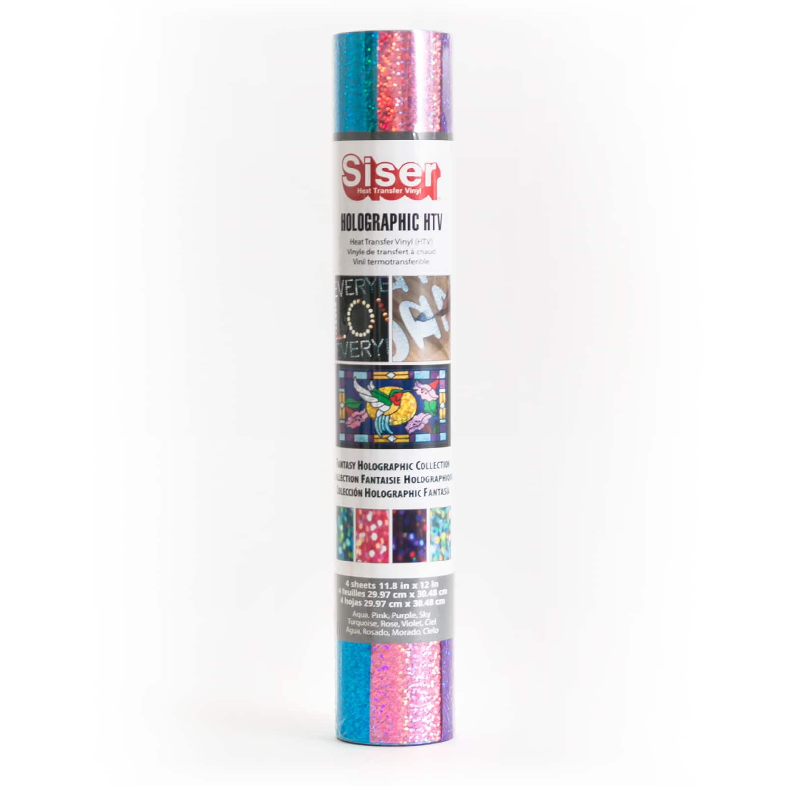 Siser Holographic Heat Transfer Vinyl Sampler, Fantasy, 8 Pack