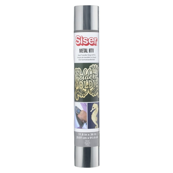 Siser Metal Heat Transfer Vinyl, Silver, 8 Pack