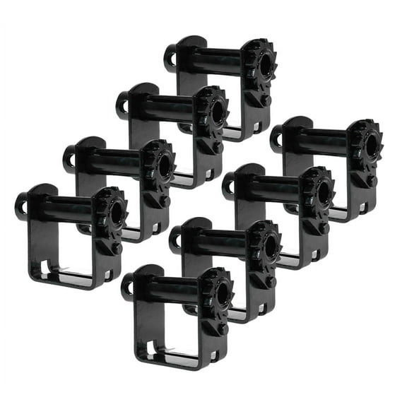 (8 Pack) Sliding Winch for Flatbed Trailer - 5500 lbs WLL Deep Profile Sliding Double L Style - Holds Upto 2" to 4" Webbing Straps