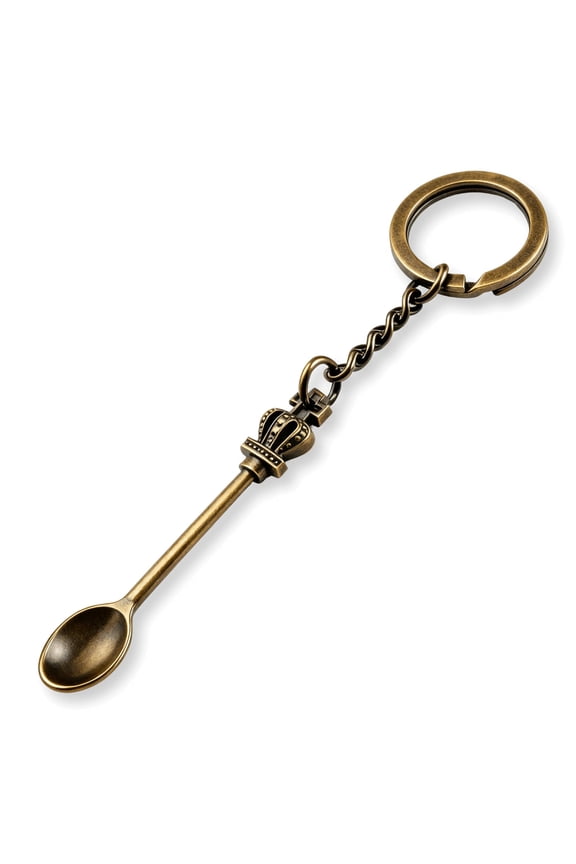 8 Pack Small Measuring Tools Spoon Keychain with Split Key Rings, Metal Mini Powder Spoons for Medicine, Pill Bottle, Craft, Partty