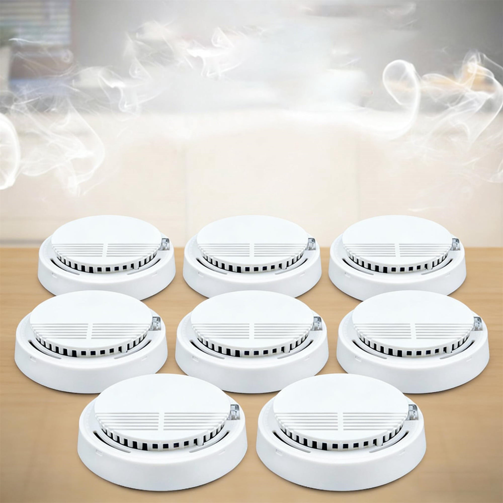 8 Pack Smoke Alarm Detector Home Fire Safety Sensor Alert