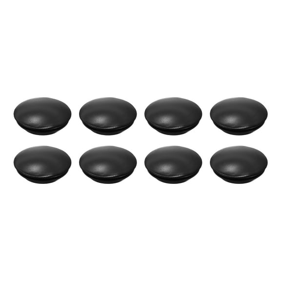8 Pack Snug Plugs, Rubber Hole Plugs Round Soft Flexible Stopper Fit 35mm (1.38 Inch) Hole Dia., Waterproof Silicone Plug, Black