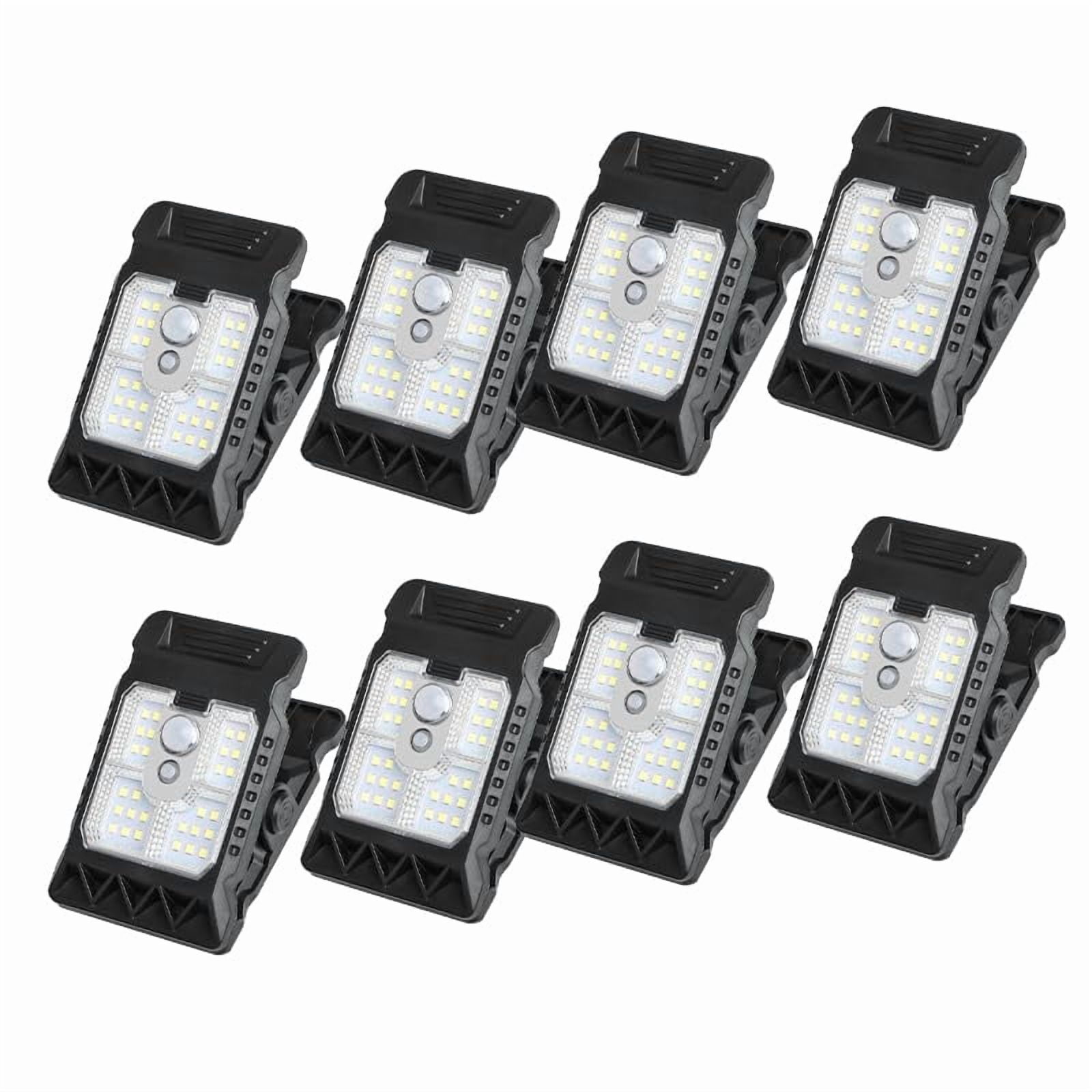 8-Pack Solar Clip Light with Motion Sensor, 2026 New Portable Outdoor LED Lights for Camping, Adjustable Clip-On Garden Fence Light