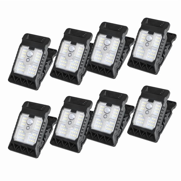 8-Pack Solar Clip Light with Motion Sensor, 2026 New Portable Outdoor LED Lights for Camping, Adjustable Clip-On Garden Fence Light