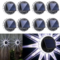 Kanstar Solar Deck Step Lights Waterproof LED Black 8 Pack