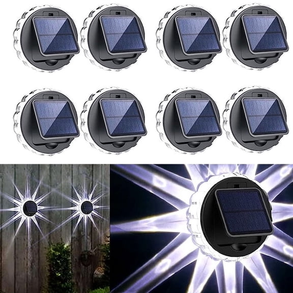 Kanstar Solar Deck Step Lights Waterproof LED Black 8 Pack