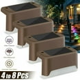 thumbnail image 1 of 8 Pack Solar Deck Lights,Waterproof Outdoor Solar Wall Lights for Deck,Patio,Stairs,Yard,Path and Driveway,Cool White, 1 of 7