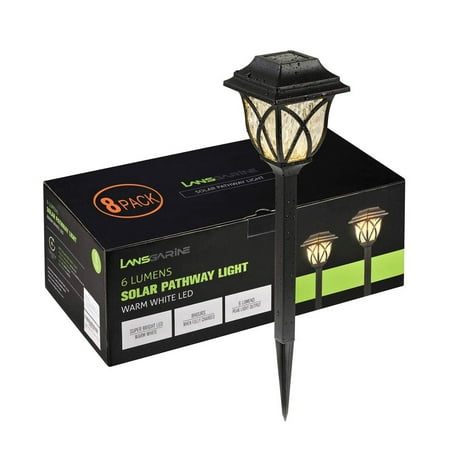 8 Pack Solar LED Lights Outdoor Garden Pathway Solar Powered Yard Lights