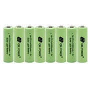 8-PackSolar Light Batteries AA NiCd AA 800mAh 1.2V Rechargeable for Garden Lights Remotes Mice