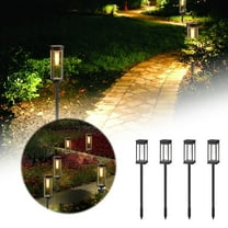 8 Pack Solar Pathway Lights, Garden Solar Lights Outdoor Waterproof IP85, LED Bright Glass Outside Light for Garden Path Yard Walkway Driveway